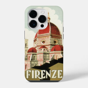 Duomo in Firenze Florence Italy Vintage Travel Art iPhone 14 Pro Case