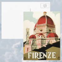 Duomo in Firenze Florence Italy Vintage Travel Art