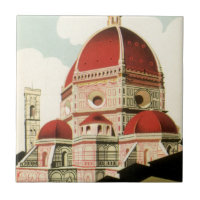 Duomo in Firenze Florence Italy Vintage Travel Art