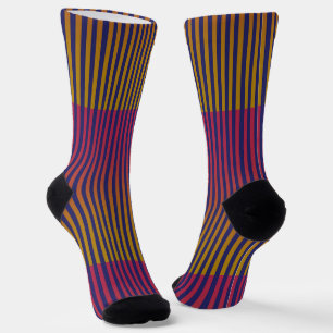 Duotone Yellow Plum Stripe Socks