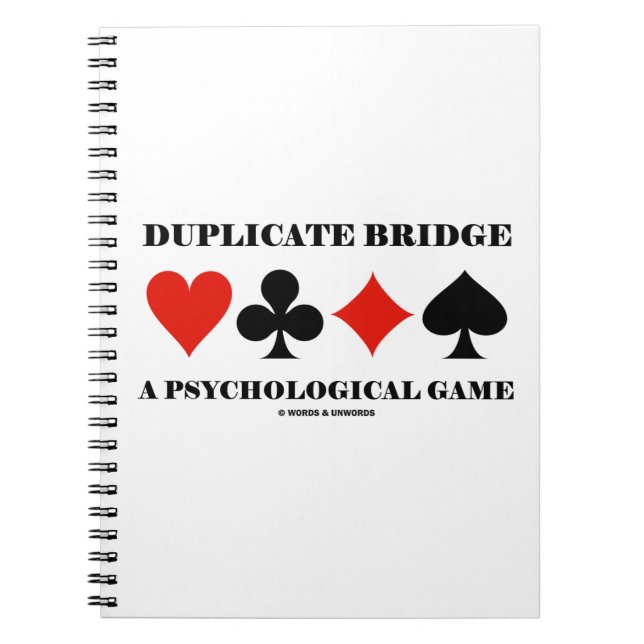 Duplicate Bridge A Psychological Game Notebook (Front)