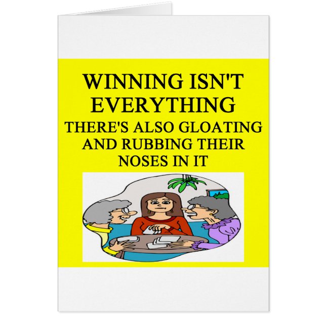 duplicate bridge and game players joke (Front)