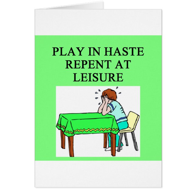 duplicate bridge and game players joke (Front)