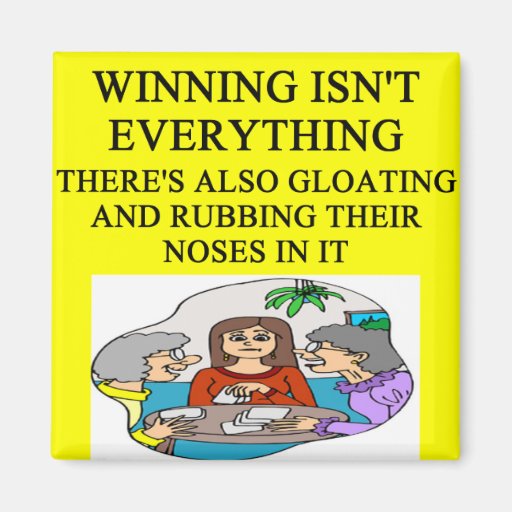 Image of duplicate bridge and game players joke Magnet