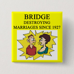 duplicate bridge game player 15 cm square badge