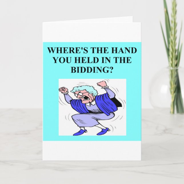 duplicate bridge game player card (Front)