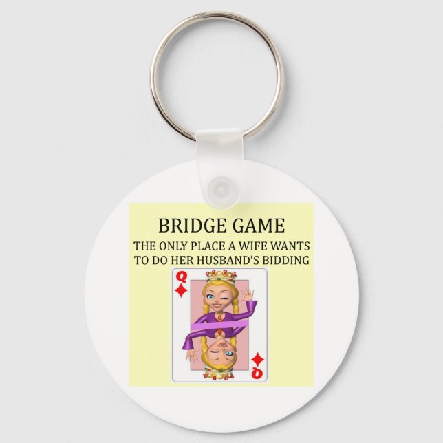 duplicate bridge game player key ring (Front)