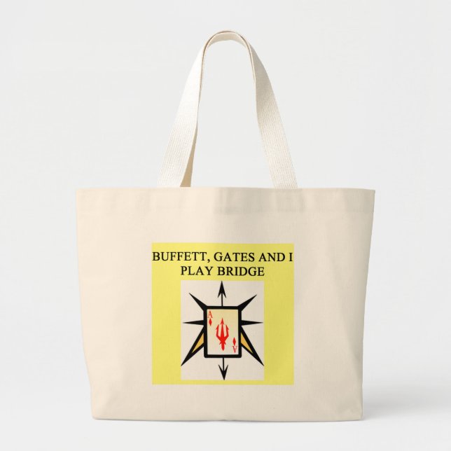 duplicate bridge game player large tote bag (Front)