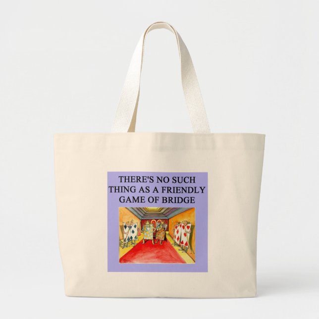 duplicate bridge game player large tote bag (Front)