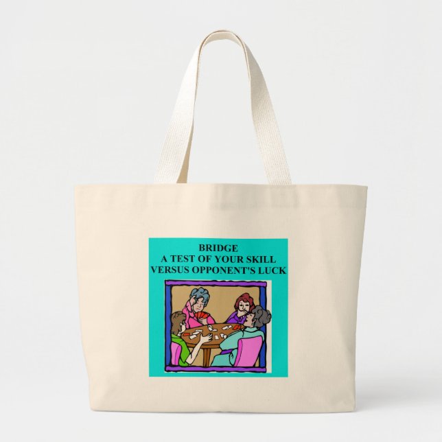 duplicate bridge game player large tote bag (Front)