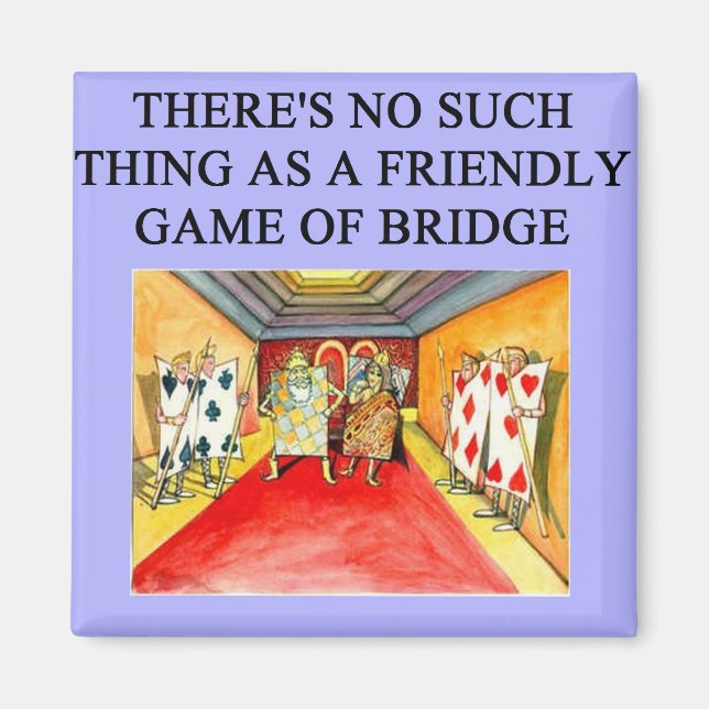 duplicate bridge game player magnet (Front)