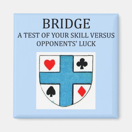 Image of duplicate bridge game player Magnet