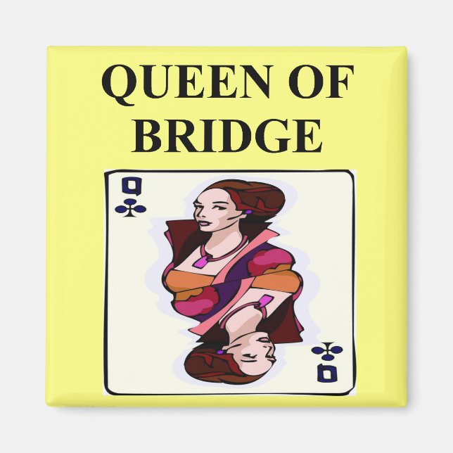 duplicate bridge game player magnet (Front)