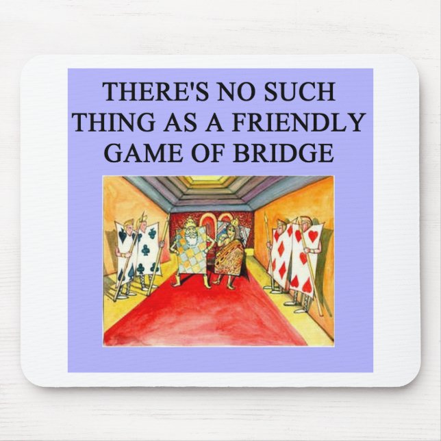 duplicate bridge game player mouse mat (Front)
