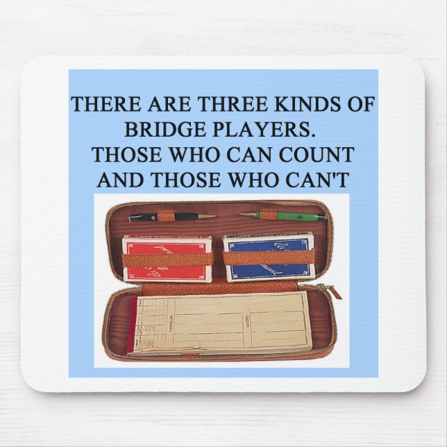 duplicate bridge game player mouse mat (Front)