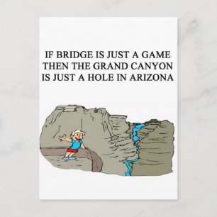 duplicate bridge game player postcard