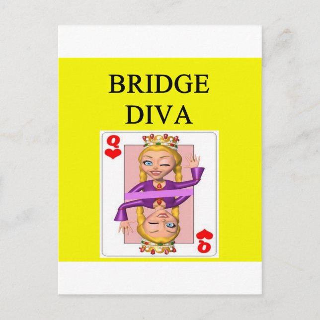 duplicate bridge game player postcard (Front)
