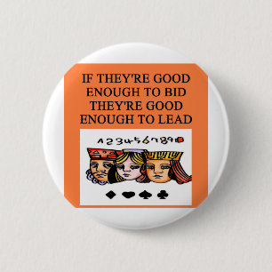 duplicate bridge joke 6 cm round badge
