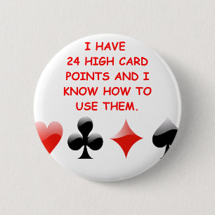 duplicate bridge joke 6 cm round badge