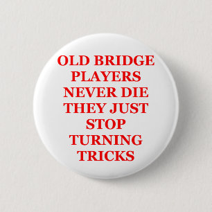 duplicate bridge jokes 6 cm round badge