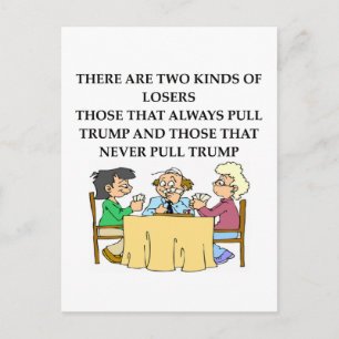 duplicate bridge jokes postcard