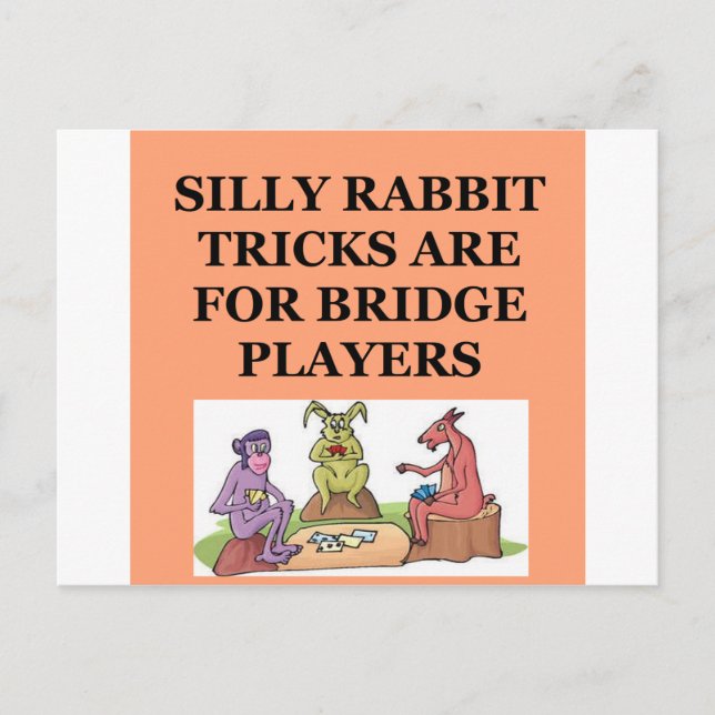 duplicate bridge jokes postcard (Front)