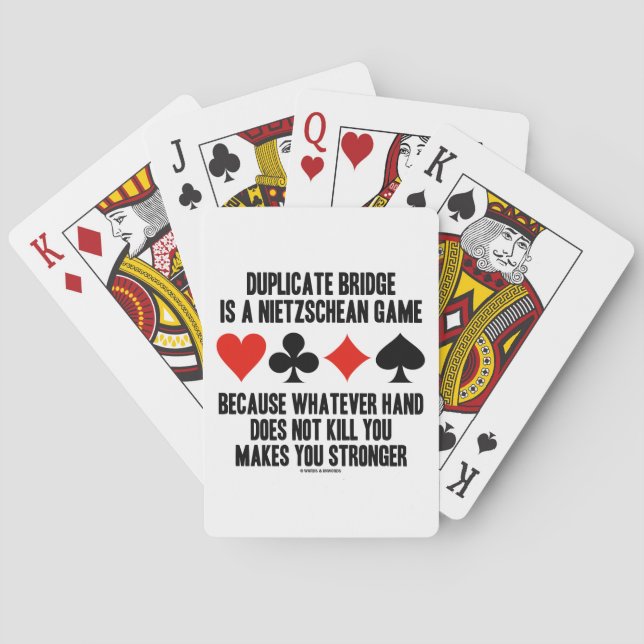Duplicate Bridge Nietzschean Game Whatever Hand Playing Cards (Back)