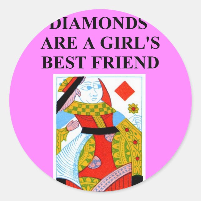 duplicate bridge player design classic round sticker (Front)