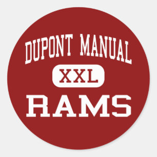 Dupont Manual - Rams - High - Louisville Kentucky Classic Round Sticker