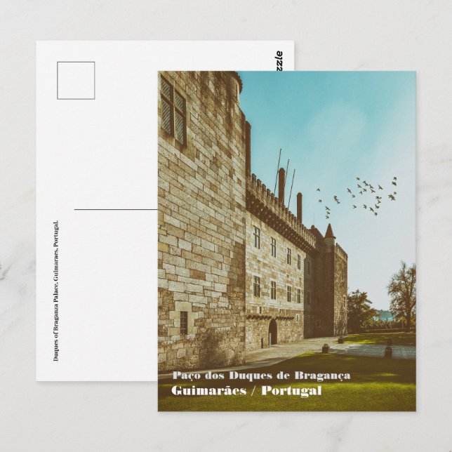 Duques of Braganza Palace, Guimaraes, Portugal. Postcard (Front/Back)