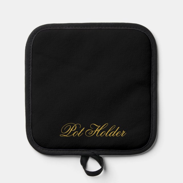 Durable Black Pot Holder for Safe Handling (Front)