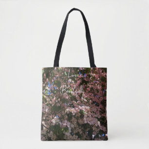 Durable Customisable Pink Floral Purse/ Tote Bag