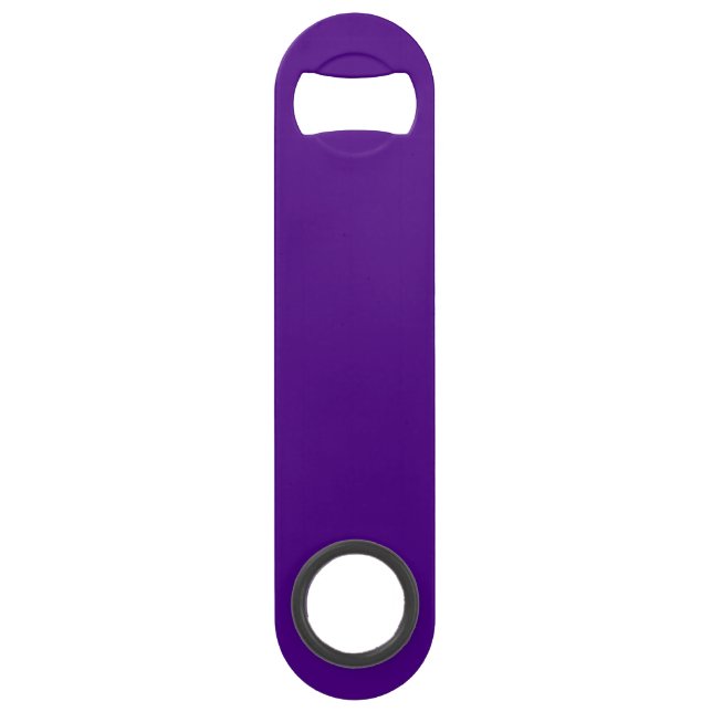 Durable Purple Stainless Steel Bottle Opener (Front)