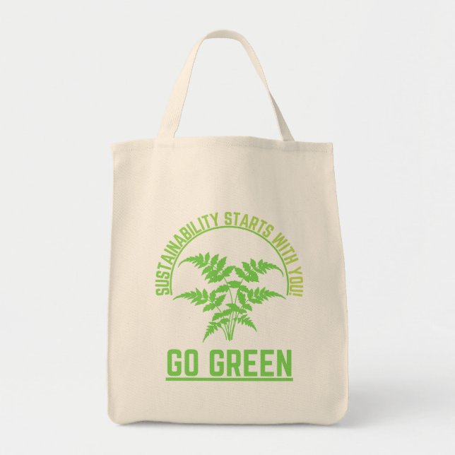 Durable Reusable Grocery Tote Bag (Front)