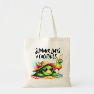 Durable shopping tote with summer vibes bag