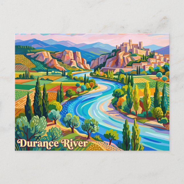 Durance River France Postcard (Front)