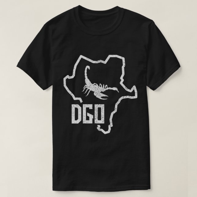 Durango Alacran Mexico Mapa Contorno De DGO T-Shir T-Shirt (Design Front)