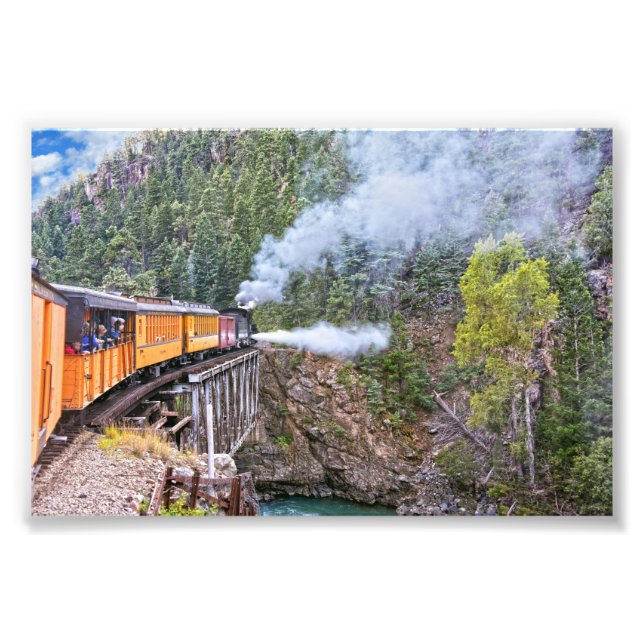 Durango And Silverton Railroad Locomotive Blowdown Photo Print (Front)
