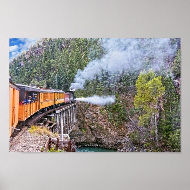 Durango And Silverton Railroad Locomotive Blowdown Poster (Front)
