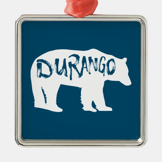 Durango Bear Metal Tree Decoration (Front)