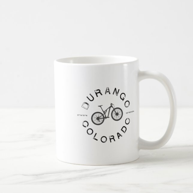 Durango Colorado Mountain Biking T  Coffee Mug (Right)