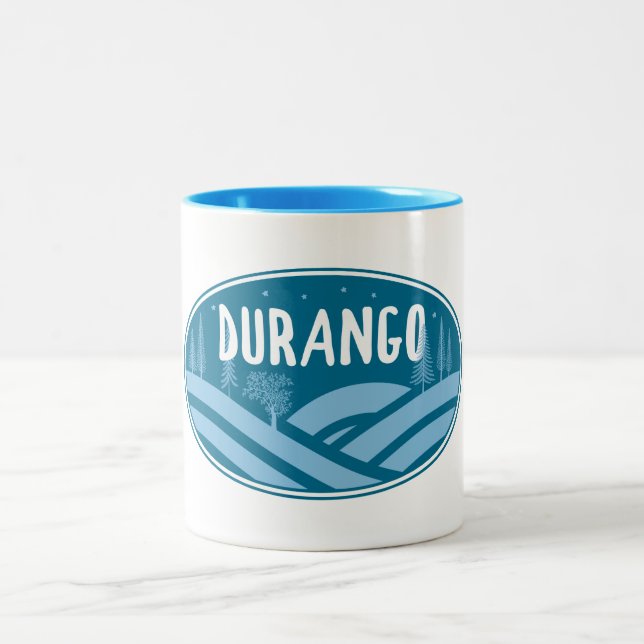 Durango Colorado Outdoors Two-Tone Coffee Mug (Center)