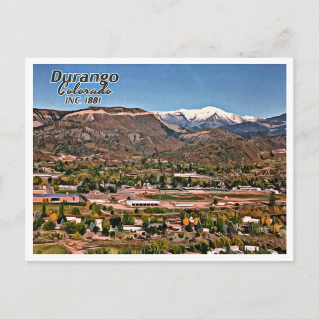 DURANGO COLORADO POSTCARD (Front)