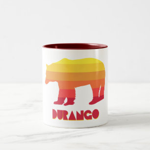 Durango Colorado Rainbow Bear Two-Tone Coffee Mug