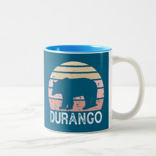 Durango Colorado Retro Bear Two-Tone Coffee Mug