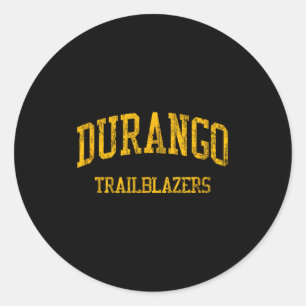 Durango High School Hs Las Vegas Nv Vintage Srts Classic Round Sticker