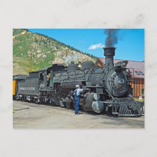 Durango & Silverton steam locomotive 480 Postcard