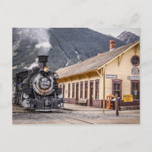 Durango Silverton Train at the Silverton Depot Postcard