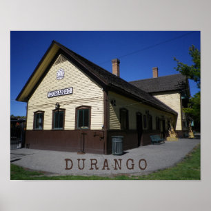 Durango & Silverton Train Station Durango Colorado Poster