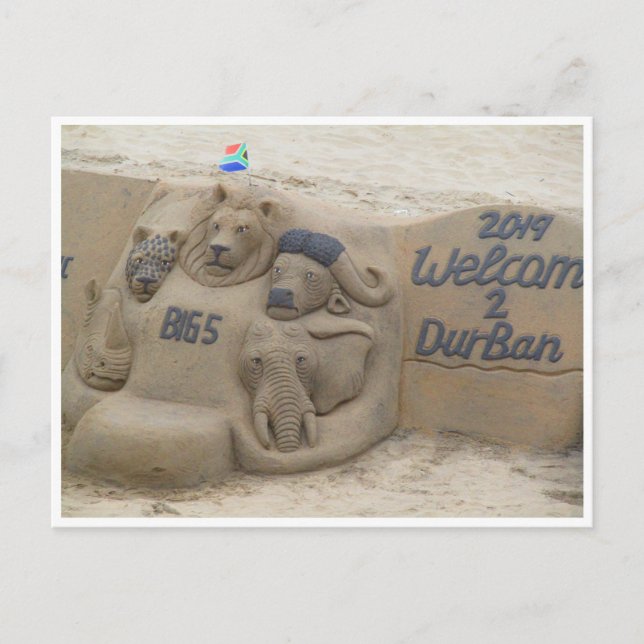 durban beach welcome postcard (Front)